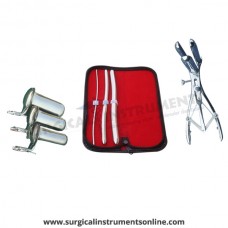 Hegar uterine dilator 3 pieces set,3-4, 9-10, 13-14, mathieu speculum, collin 3pcs